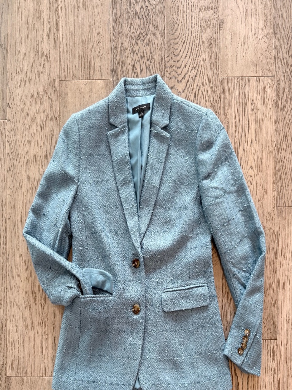 Ann Taylor Blue Textured Blazer - Size 4